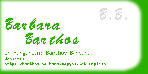 barbara barthos business card